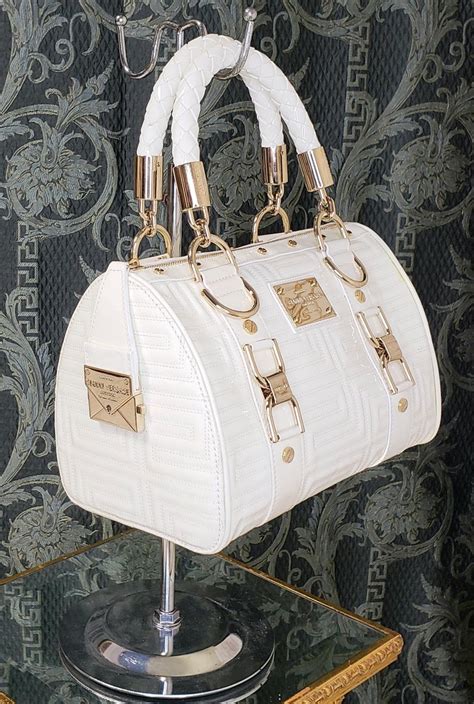 versace white handbag|authentic Versace purses.